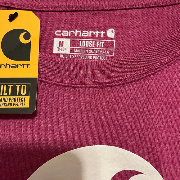 CARHARTT~TEE~PINK~NWT~M~8-10 - Picture 2 of 5